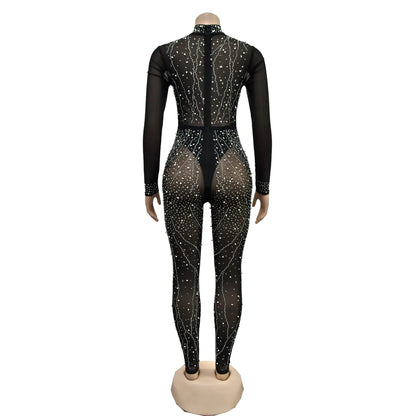 Sheer MeshSee Through Jumpsuit