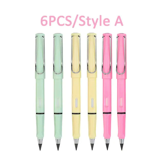 6 Pcs/Set No Ink Eternal Pencil