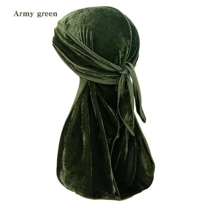 Solid Color Velvet Long Tail Durags