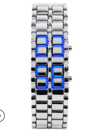 LED Mirror Lava Electronic Watch
