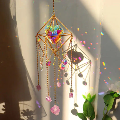 Crystal Wind Chime Hexagon Diamond Prism