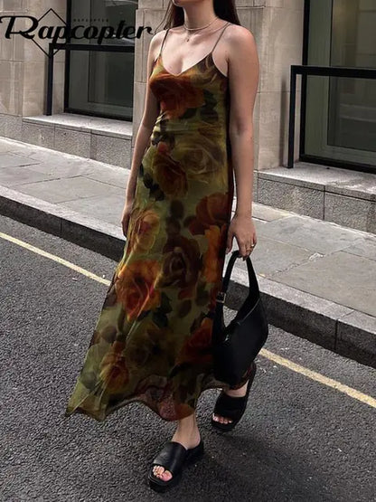 Floral Vintage Midi Dress