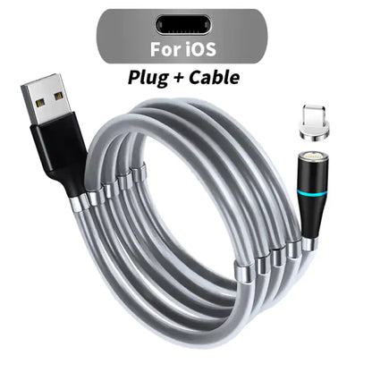 Magnetic 3A Fast Charging Cable - iPhone 12/11 Pro XS X, Samsung S10, Xiaomi