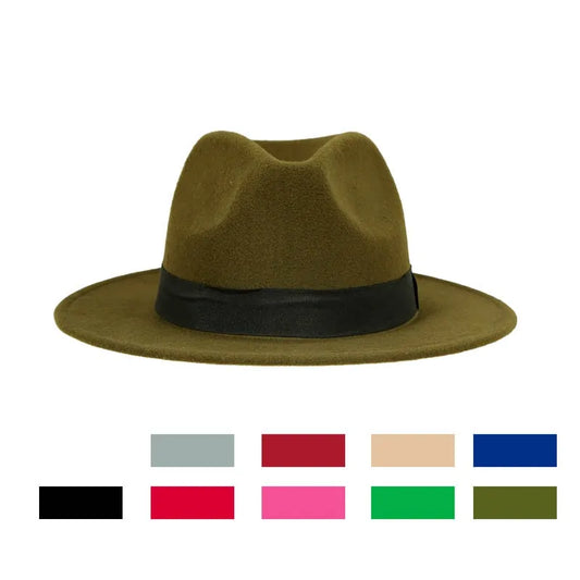 Vintage Unisex Wool Jazz Fedora Hat