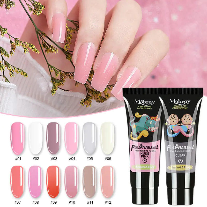 Poly Acrylic Gel: 15ML UV Gel for Nail Extension - 38 Colors