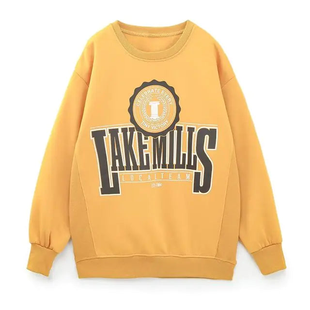 Women Fashion Printing Basic Sweatshirts