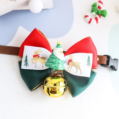 Christmas Collar Pet Bow Tie