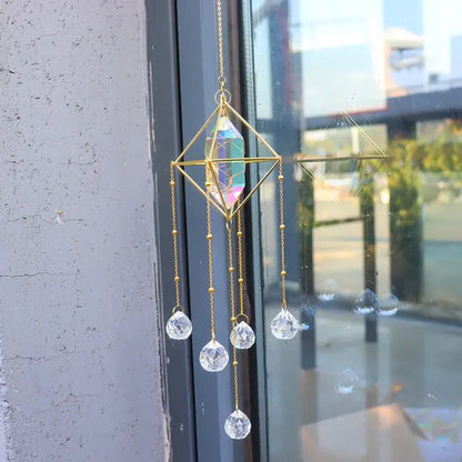 Crystal Wind Chime Hexagon Diamond Prism