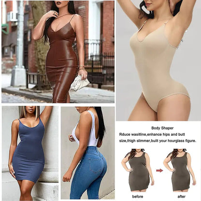 V Neck Spaghetti Strap Bodysuits