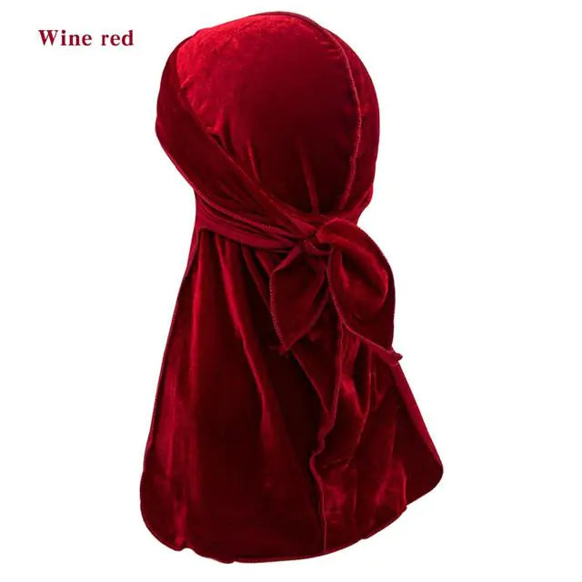 Solid Color Velvet Long Tail Durags