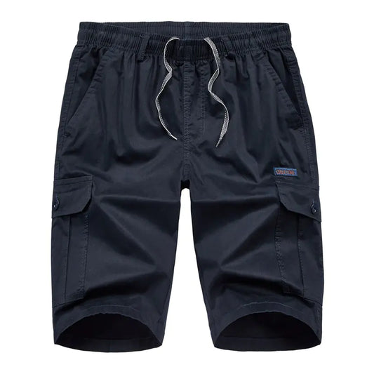 Plus Size Multi-pocket Elastic Casual Shorts