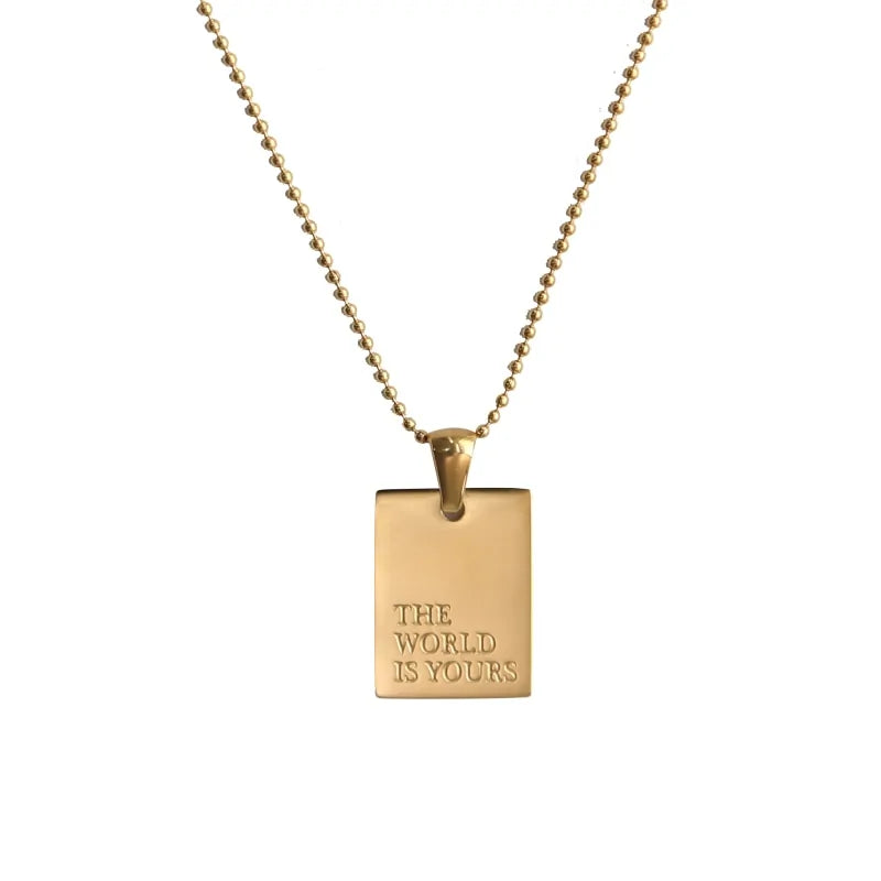 New Stylish Hiphop Word Pendant Necklace