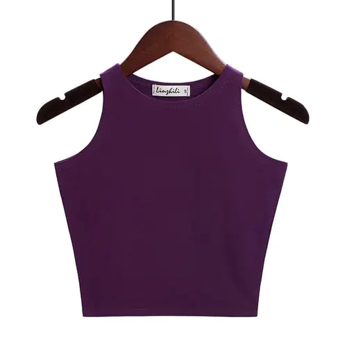 New Women Sexy Cotton Crop Top