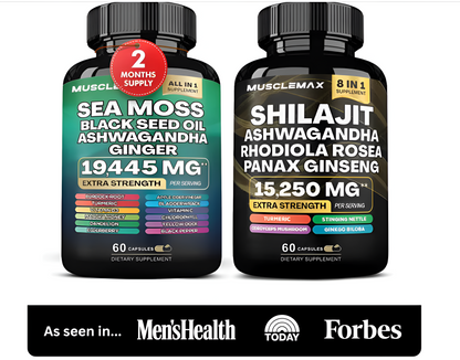 MuscleMax™ Sea Moss & Shilajit Ultimate Supplement Bundle