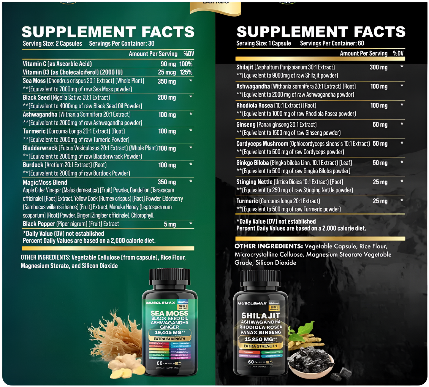 MuscleMax™ Sea Moss & Shilajit Ultimate Supplement Bundle
