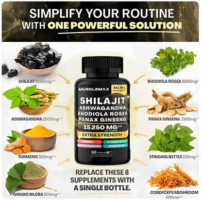 MuscleMax™ Sea Moss & Shilajit Ultimate Supplement Bundle