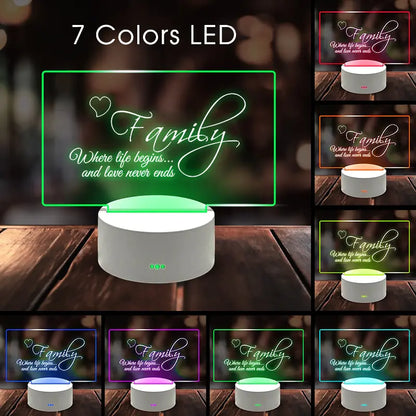 7 Color Note Board Night Light