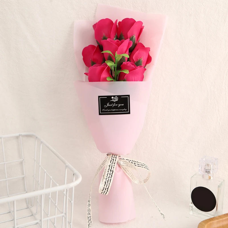 New Soap Flower Artificial Rose Bouquet