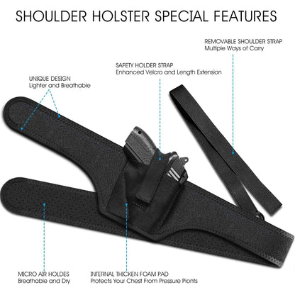 Underarm Gun Holster with Bullet Clip Sleeve