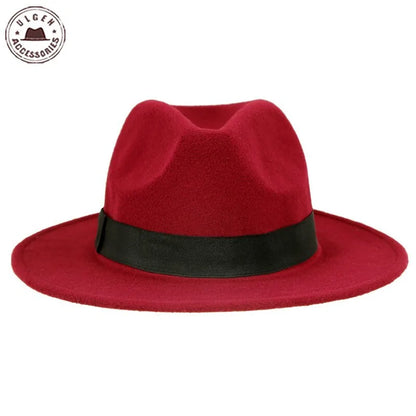 Vintage Unisex Wool Jazz Fedora Hat