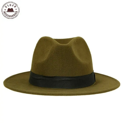 Vintage Unisex Wool Jazz Fedora Hat