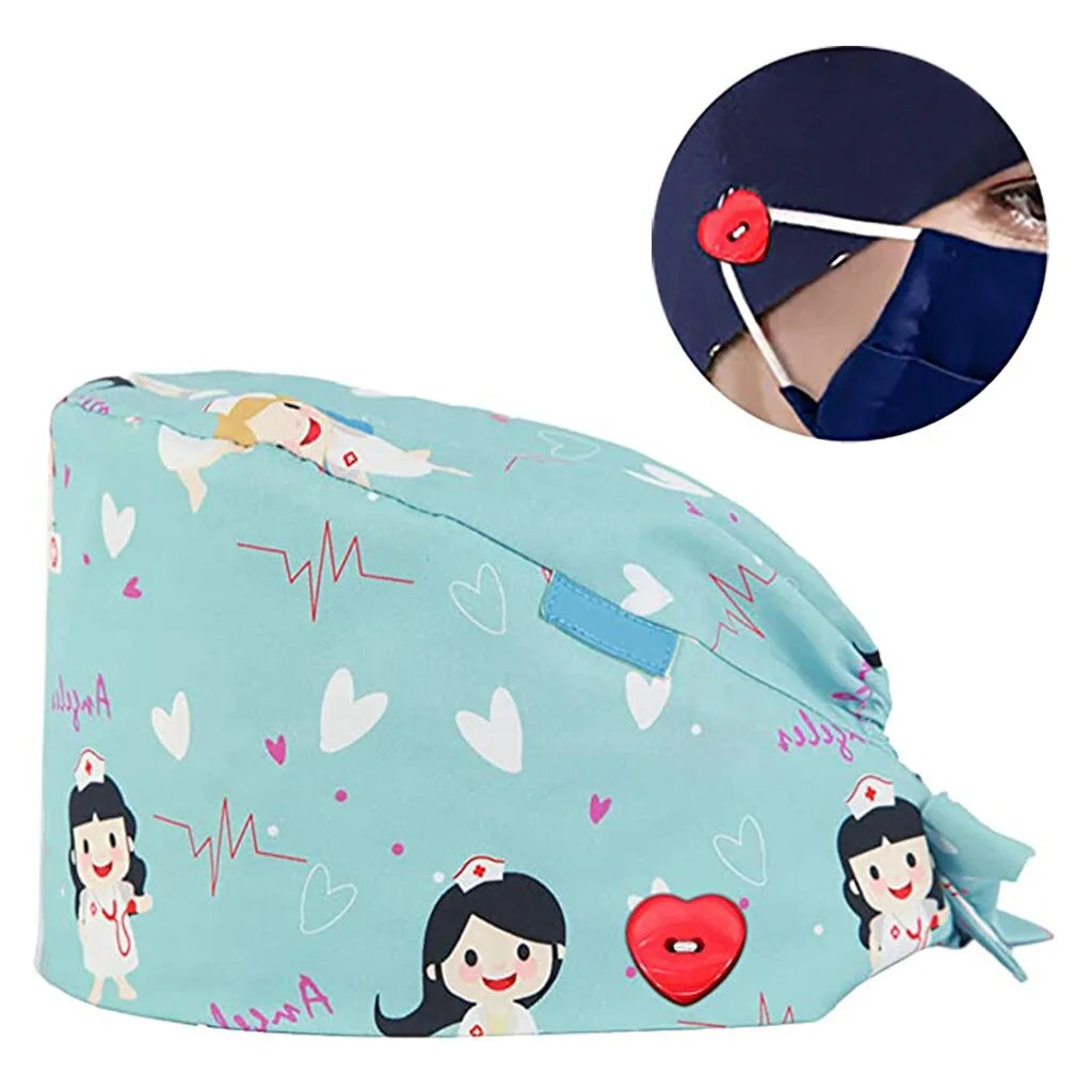 Cartoon Printed Nurse Hat