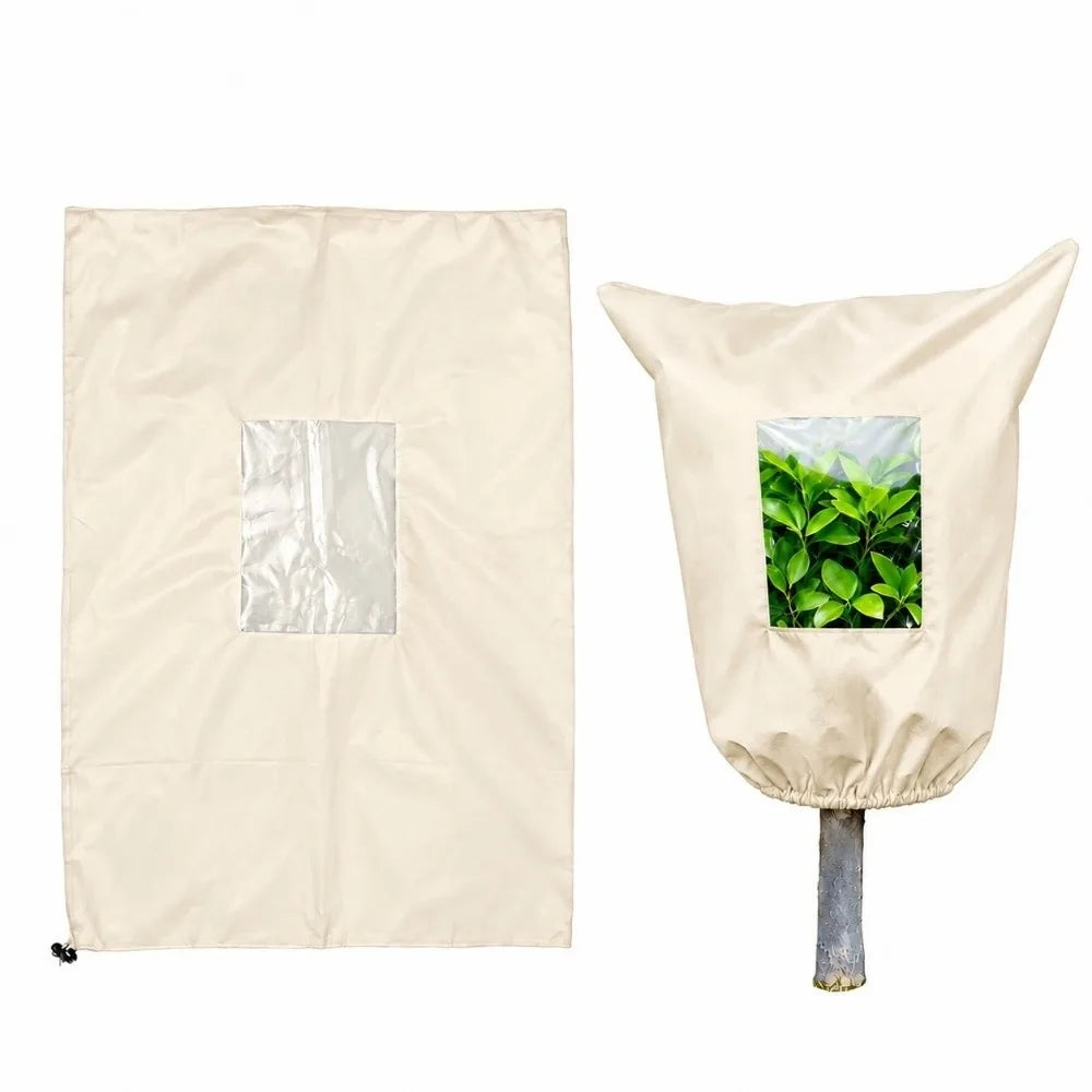 Non-Woven Plant Frost Cover Bag with View Window & Zipper