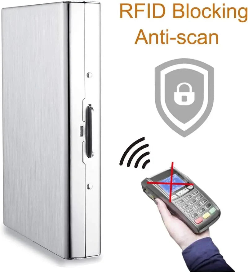 RFID Blocking Stainless Steel Metal Card Holder