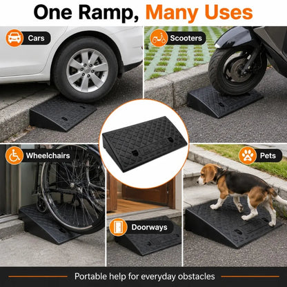 Heavy-Duty Portable Rubber Curb & Threshold Ramp