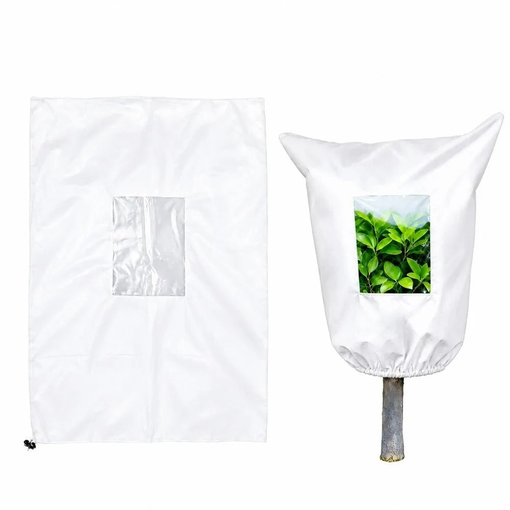 Non-Woven Plant Frost Cover Bag with View Window & Zipper