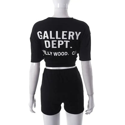 So Hollywood Graphic Print Short Set