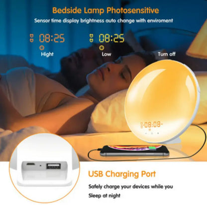 1pc Sunrise Alarm Clock for Kids with Dual Alarms