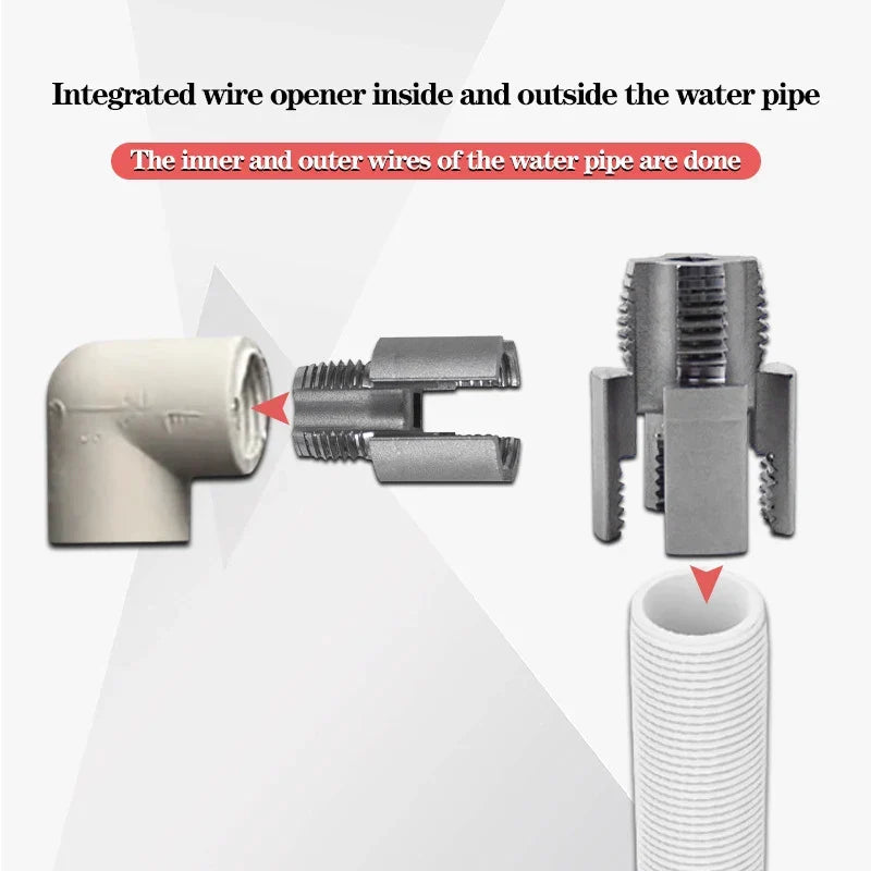 2 Pack PVC Pipe Threader 1/2 and 3/4