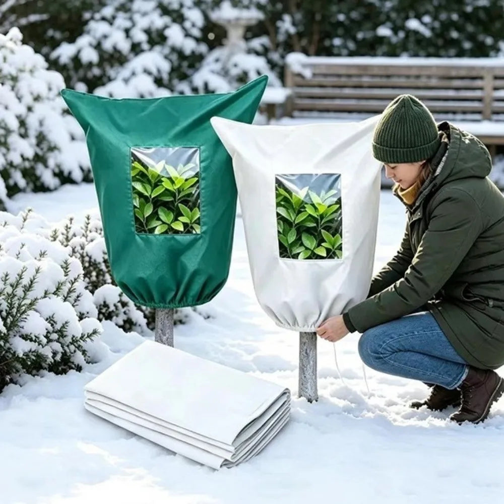 Non-Woven Plant Frost Cover Bag with View Window & Zipper