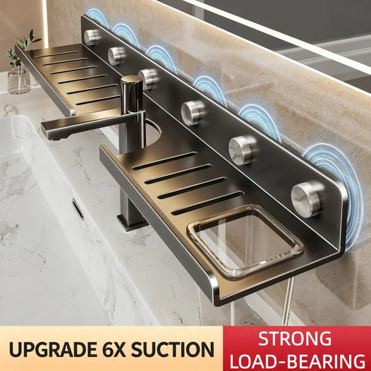 No-Drill Bathroom Vanity Storage Shelf