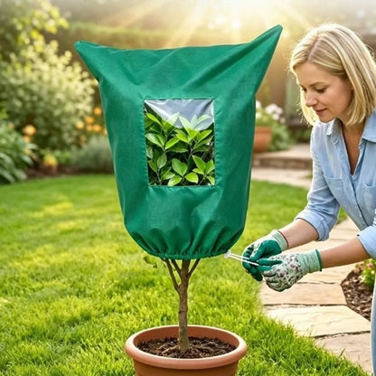 Non-Woven Plant Frost Cover Bag with View Window & Zipper