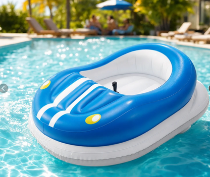 Float Bump Inflatable Electric Pool Bumper Boat – Rechargeable Water Ride-On for Kids & Adults