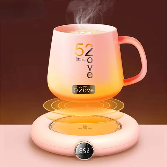 Mini Portable USB Cup Warmer 3 Gear Coffee Mug Heating Coaster Smart Thermostatic Hot Plate Milk Tea Water Heating Pad Heater