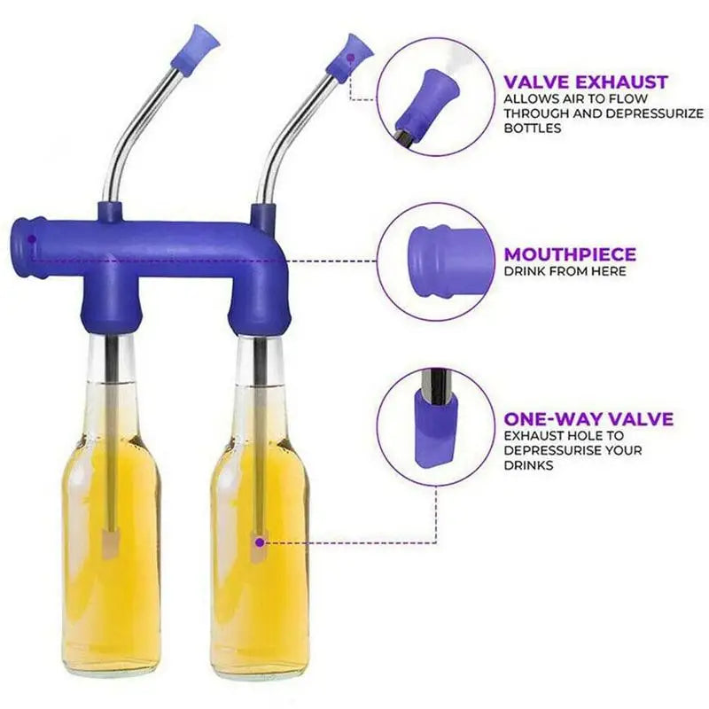 Double Beer Snorkel Beer Dispenser