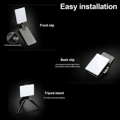 Mobile Phone Fill Light Handheld LED Live Broadcast Selfie Light Computer Fill Light Video Conference Mobile Phone Fill-in Light