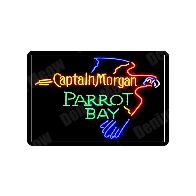 Parrot Bay Plaque Vintage Metal Tin Sign