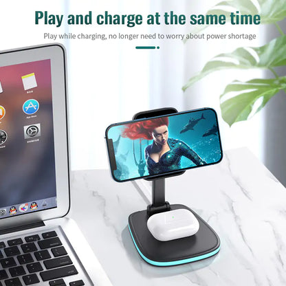 3in1 Magnetic QI 15W Charging Station