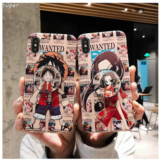 One Piece Luffy x Queen Anime IMD Phone Case for iPhone