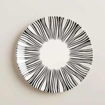 Geometric Pattern Ceramic Plate