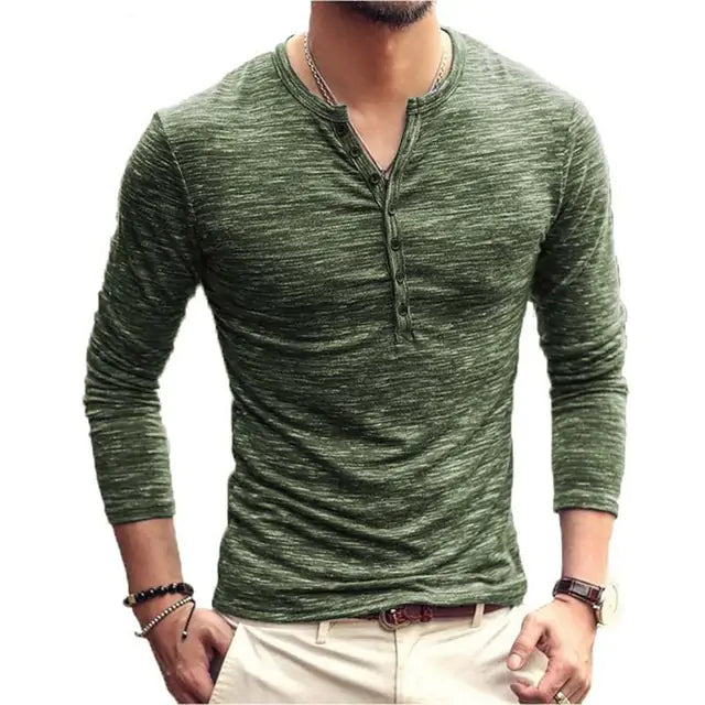 Tee Shirt V-Neck Long Sleeve