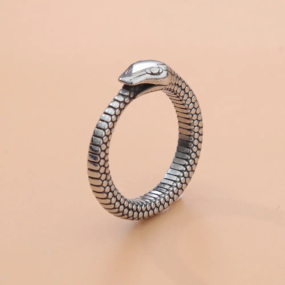 Retro Norse Mythology Men Ouroboros Ring