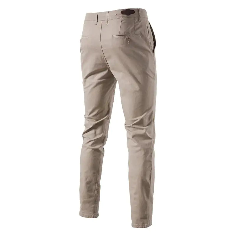 Solid Color Slim Fit Men's Pants