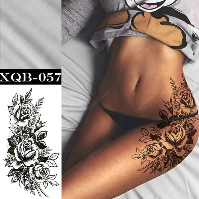 Old School Flowers Tattoos for Women