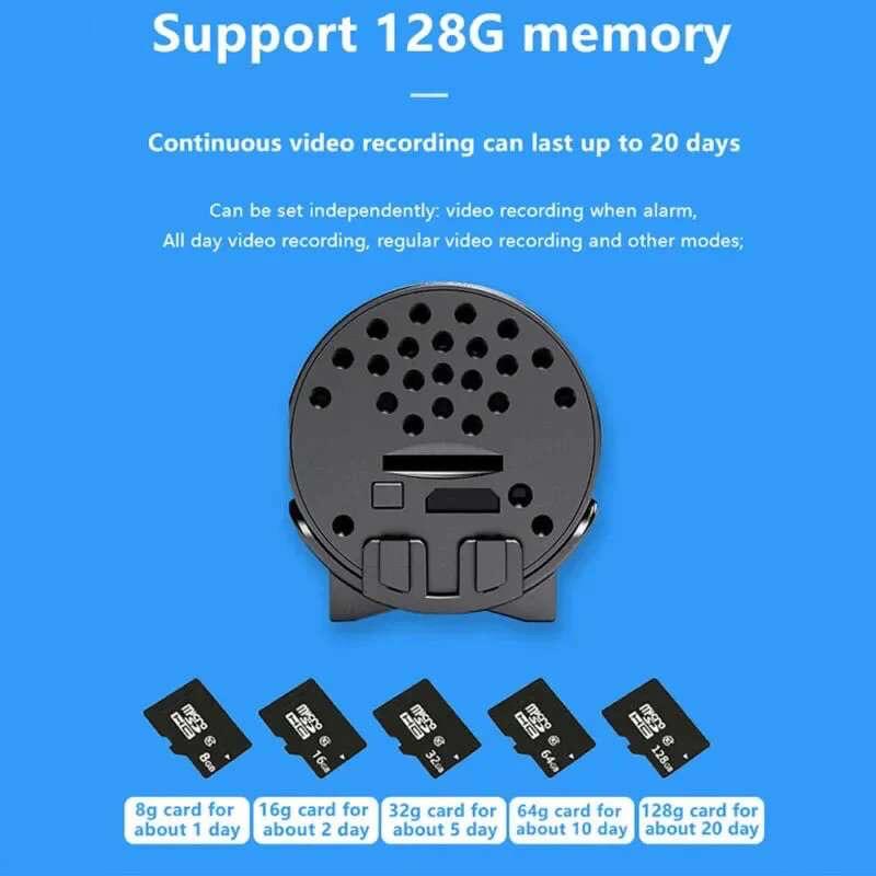 X5 Mini Camera HD 1080P WiFi Compact Wireless Security Cam with Night Vision & Loop Recording – Ideal for Home, Office