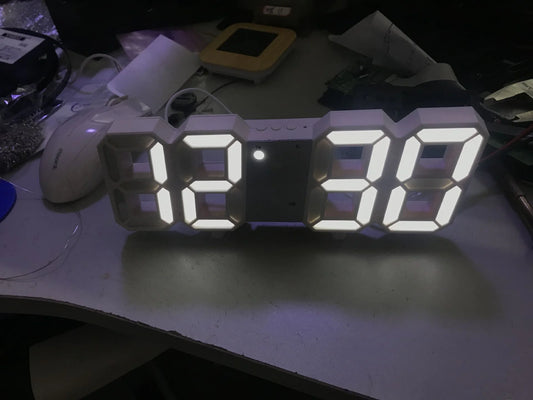 Creative 3D LED Digital Wall Clock with Sound Control